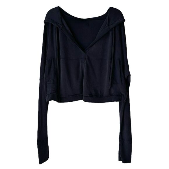 FREE PEOPLE Movement Aries Hoodie in Washed Black - Picture 3 of 4